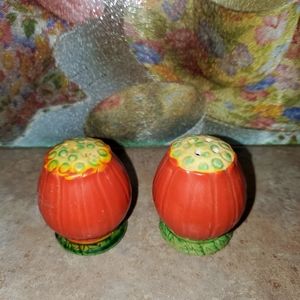 Old Earthenware Salt Pepper Shakers Japan